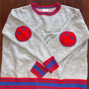 Women’s Gray Sweater (red and blue accents)